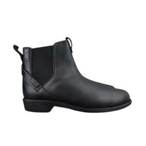 Teva Shoes Womens 5.5 Boots Leather Fashion Ellery Pull In Chelsea Casual Black
